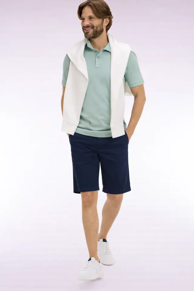 Eden Park bermuda bleu marine coton regular homme