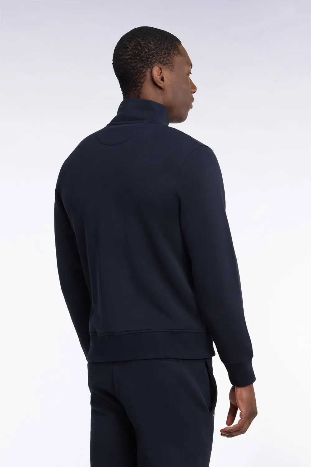Eden Park sweat zippé col camionneur marine droit