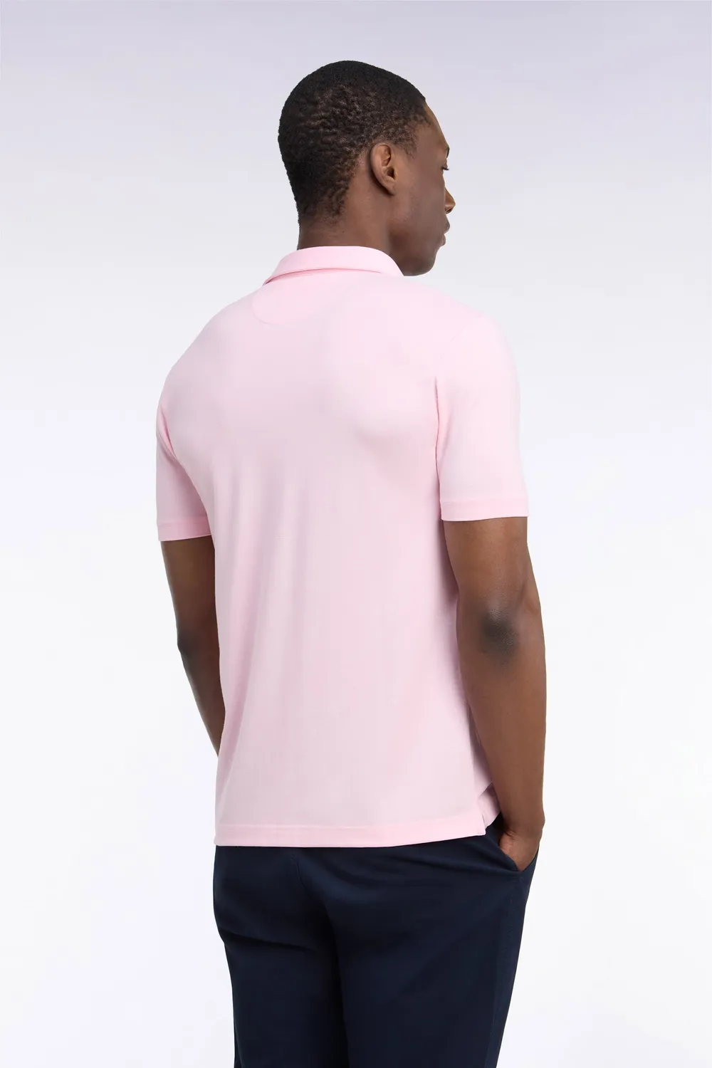 Eden Park polo golf rose homme manches courtes Pima