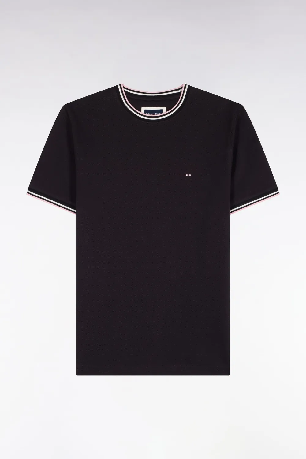 Eden Park Legend Rugby t-shirt coton noir rayé coupe droite