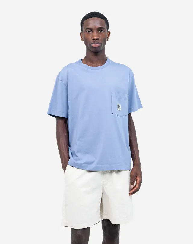 OLOW Japo t-shirt ample bleu azur poche