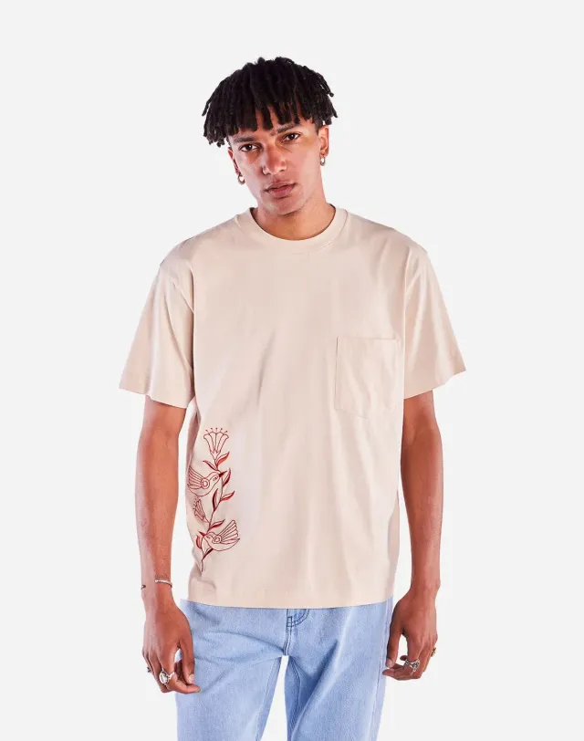 OLOW Hummingbirds t-shirt ample creme