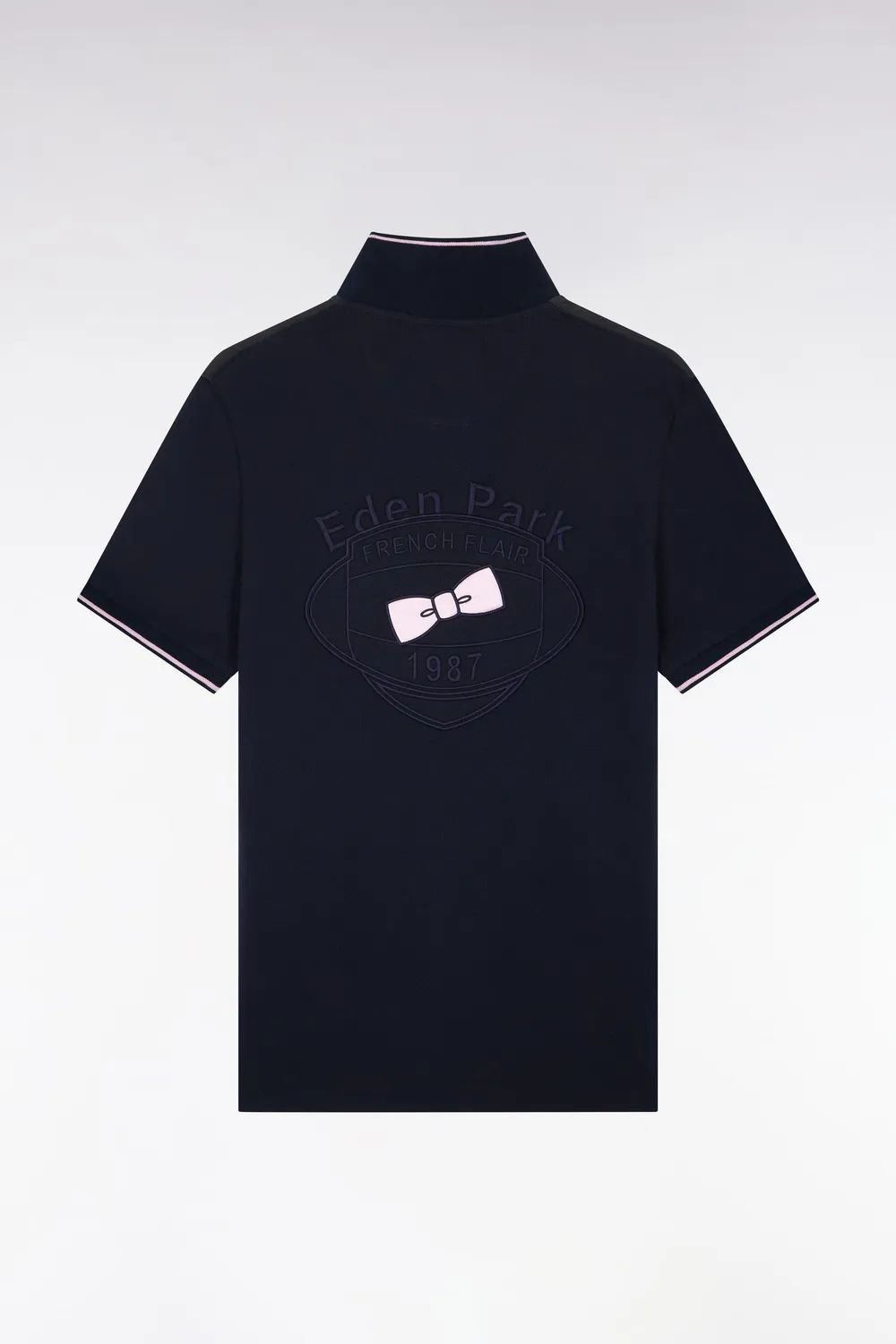 Eden Park polo piqué coton kaki marine dos brodé homme