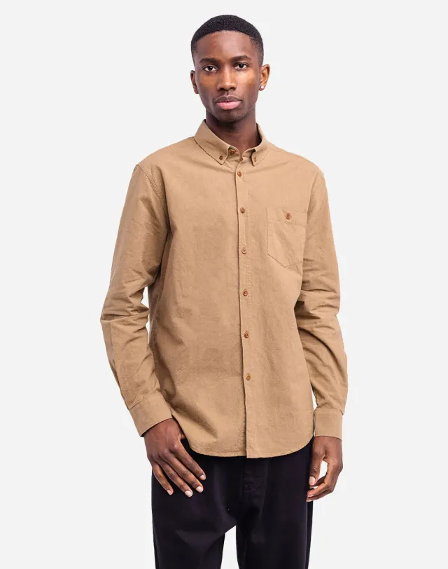OLOW Afel Classico chemise taupe chanvre bio