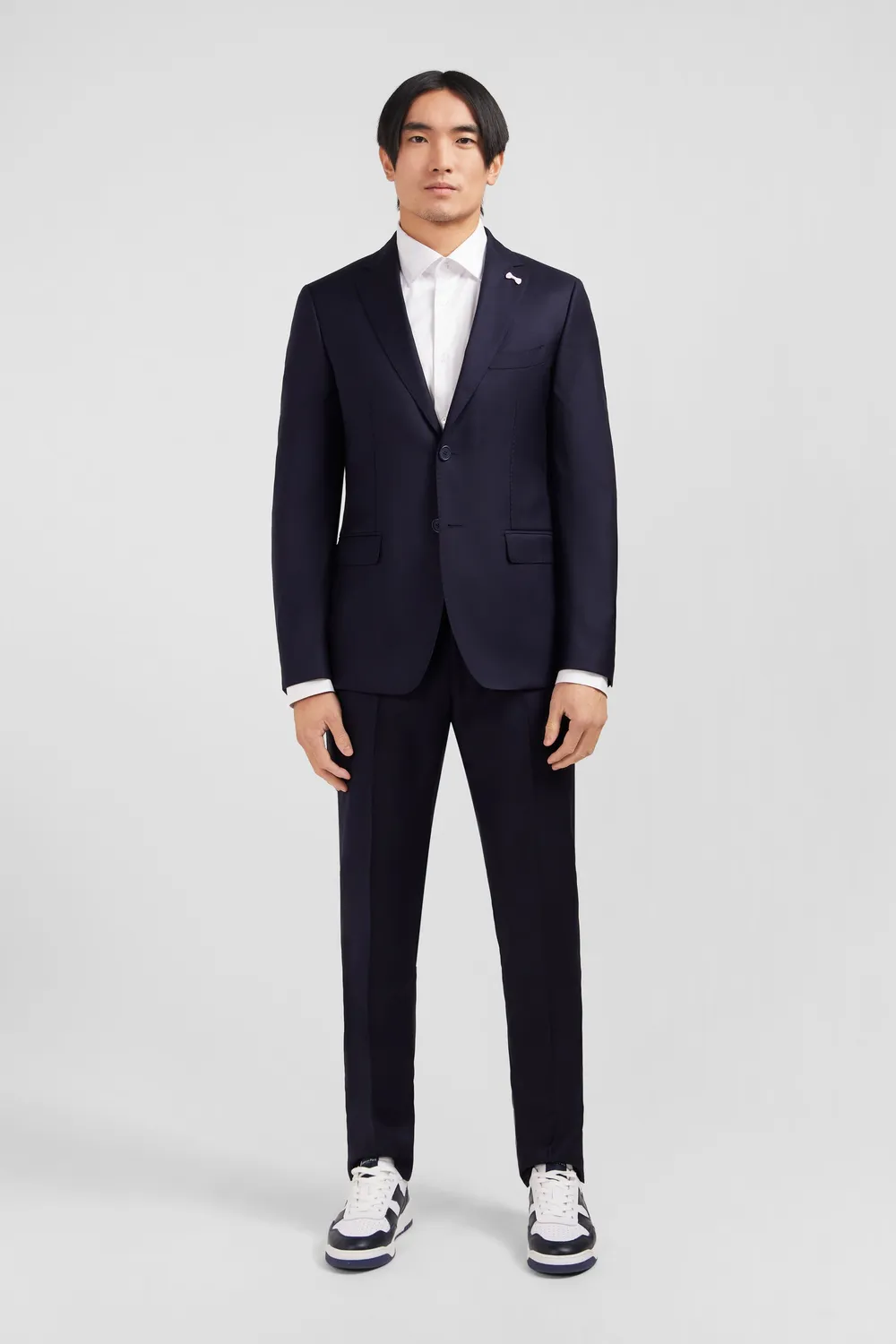 Eden Park costume slim laine bleu marine 2 pièces