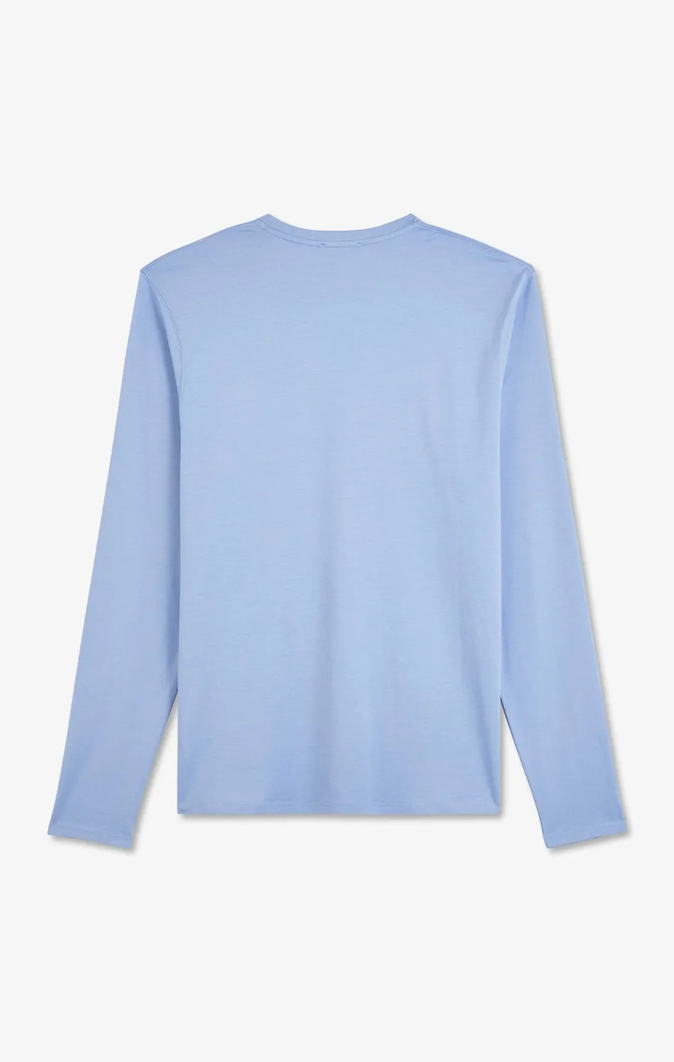 Eden Park T-shirt manches longues bleu col V coton