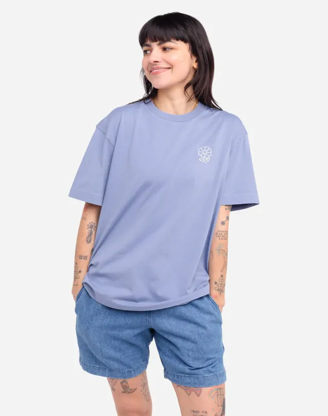 OLOW Simple Life t-shirt bleu azur bio