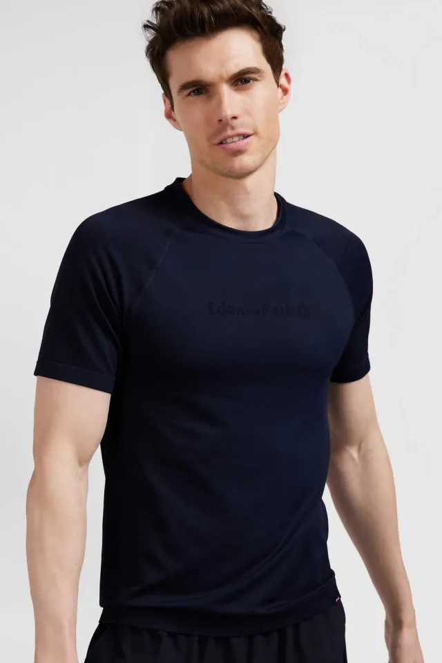 Eden Park French Flair t-shirt sport bleu marine coupe slim