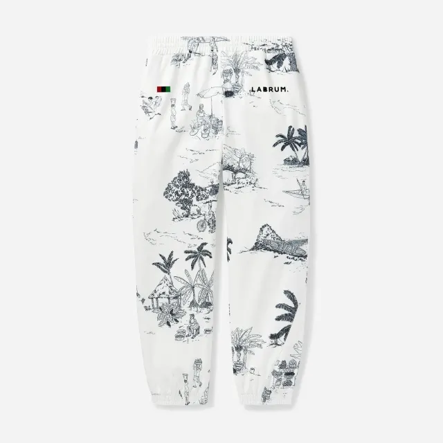 Labrum jogging homme Freetown blanc imprimé doublé