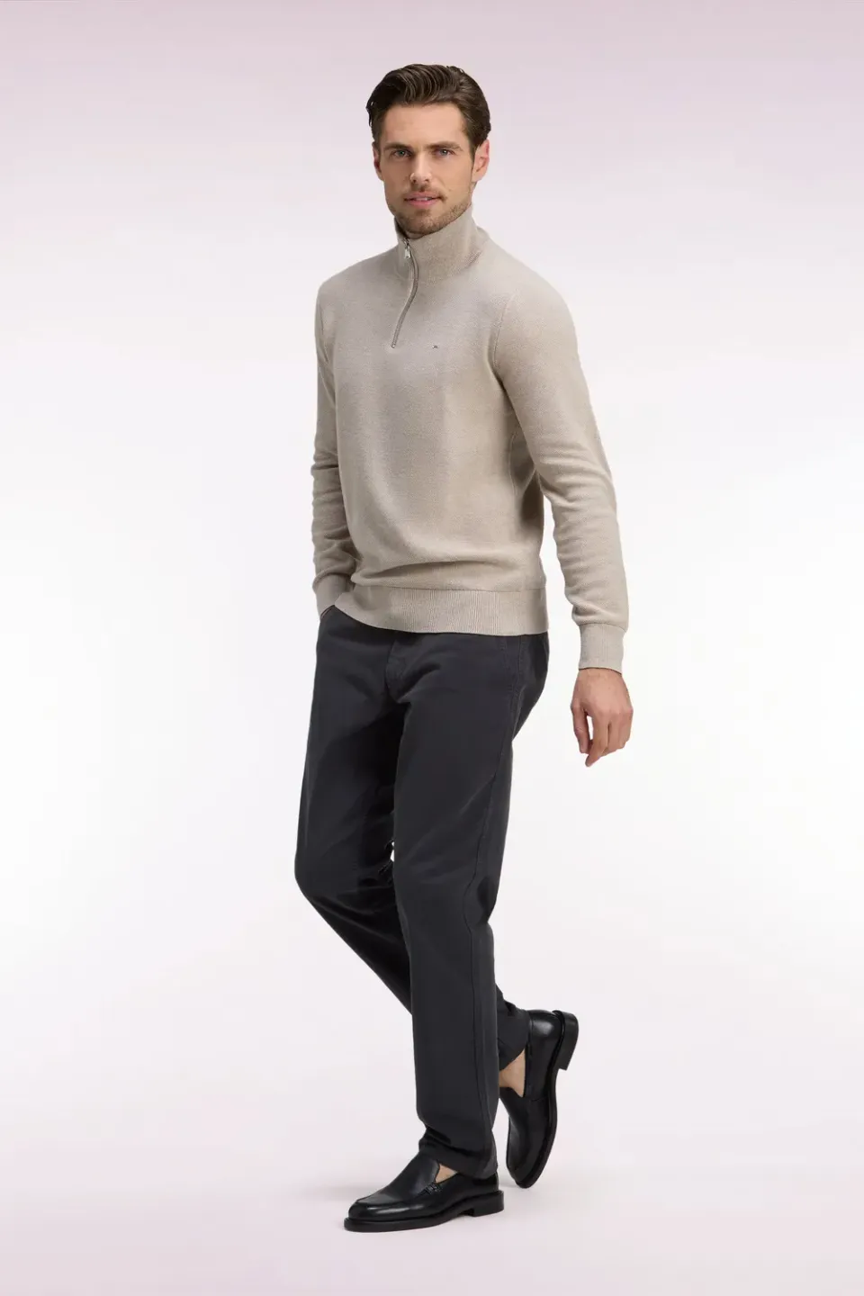 Eden Park Legend Rugby chino gabardine kaki sans plis stretch