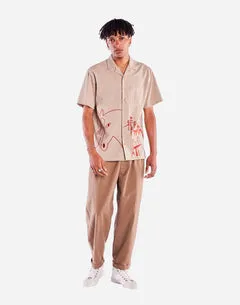 OLOW Hestur Aloha chemisette beige brodee coton