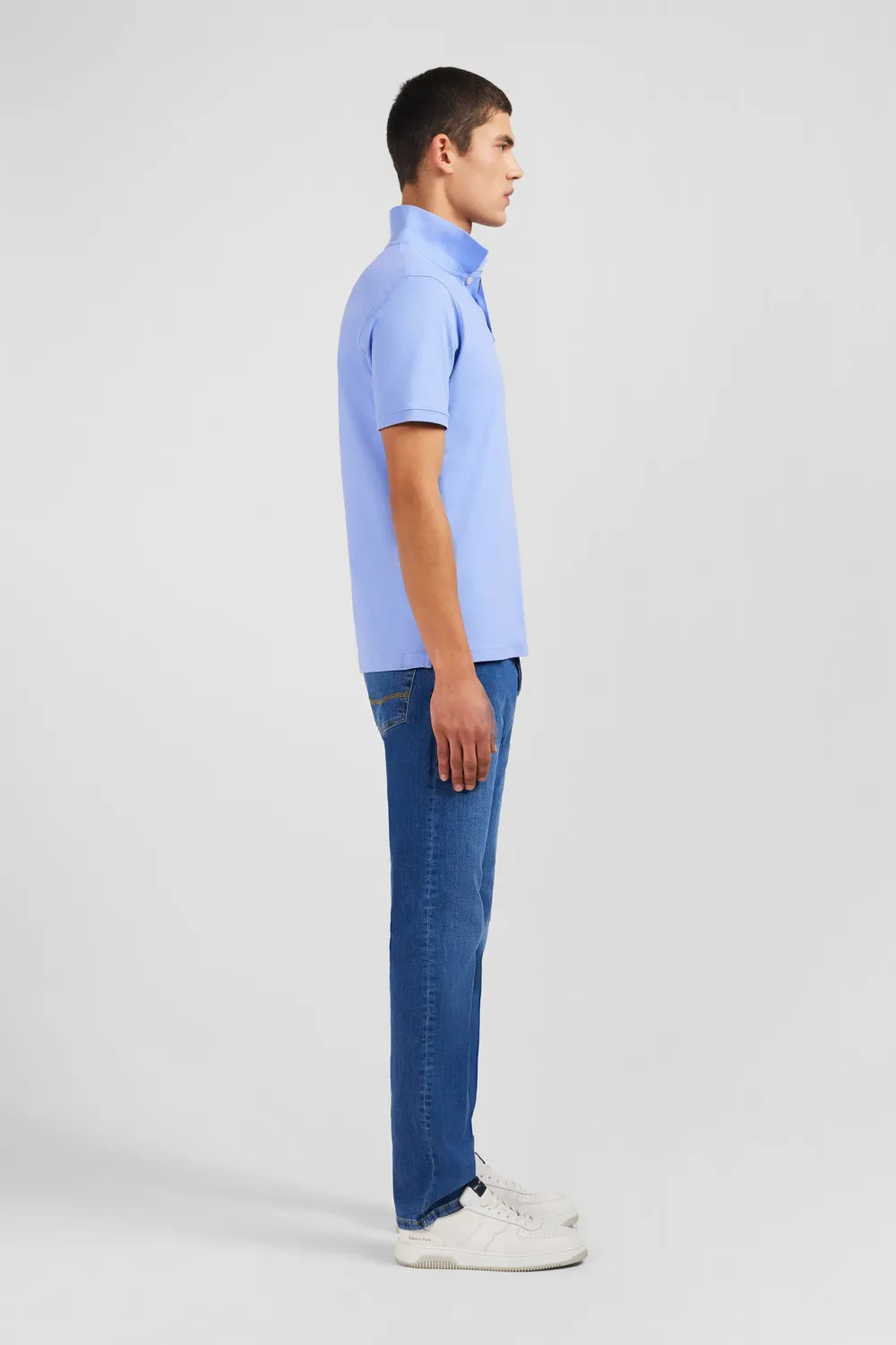 Eden Park PPKNIPCE0006 polo coton pima bleu stretch