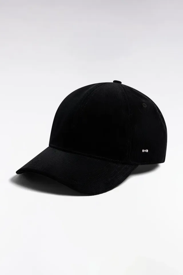 Eden Park casquette velours côtelé noir taille unique