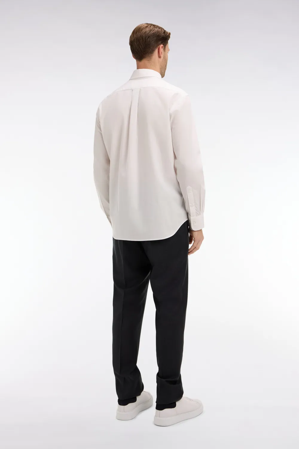 Eden Park pantalon regular gris foncé laine plis cassés
