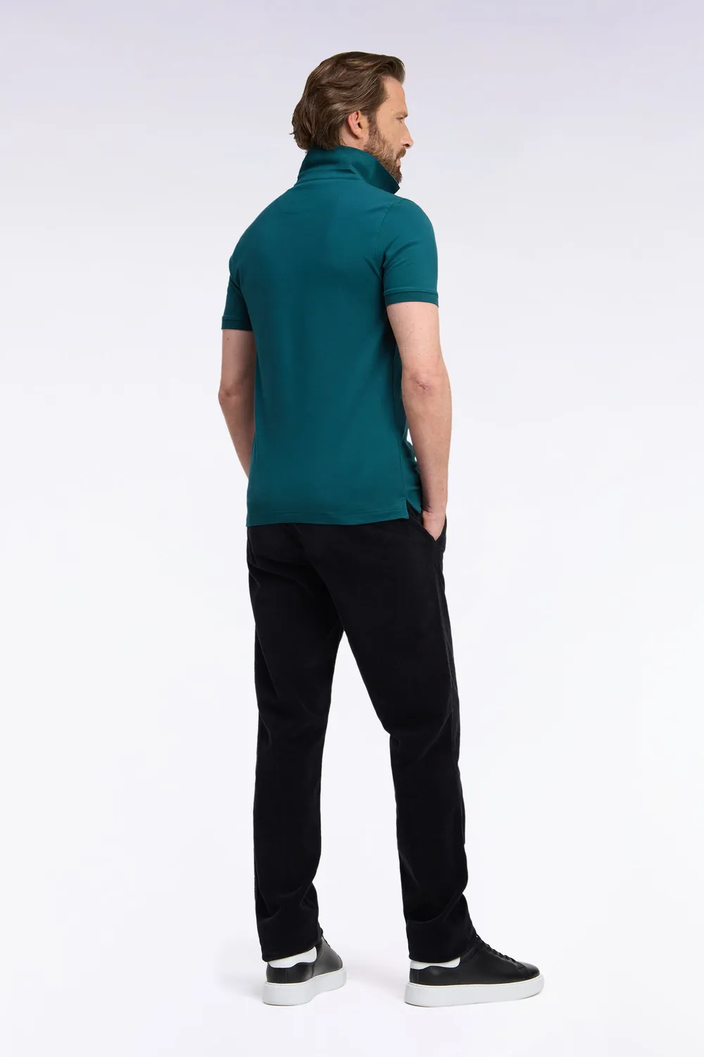 Eden Park chino regular noir velours côtelé sans plis