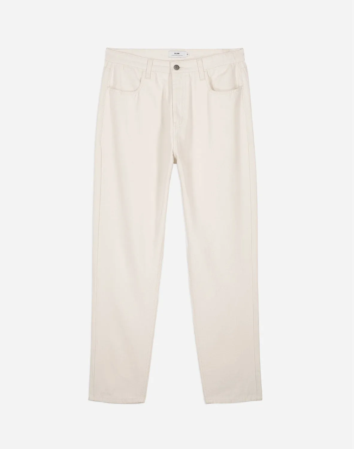 OLOW Jacquot pantalon écru naturel sergé coton
