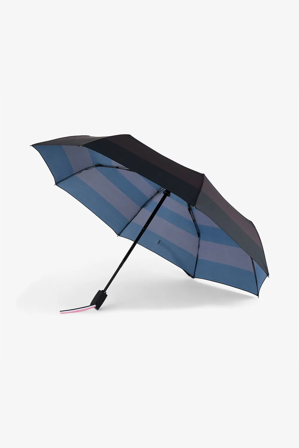 Eden Park parapluie pliant noir rayé automatique