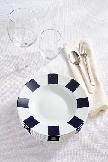 Eden Park HEPORANE0016 assiettes dessert marine porcelaine lot 6