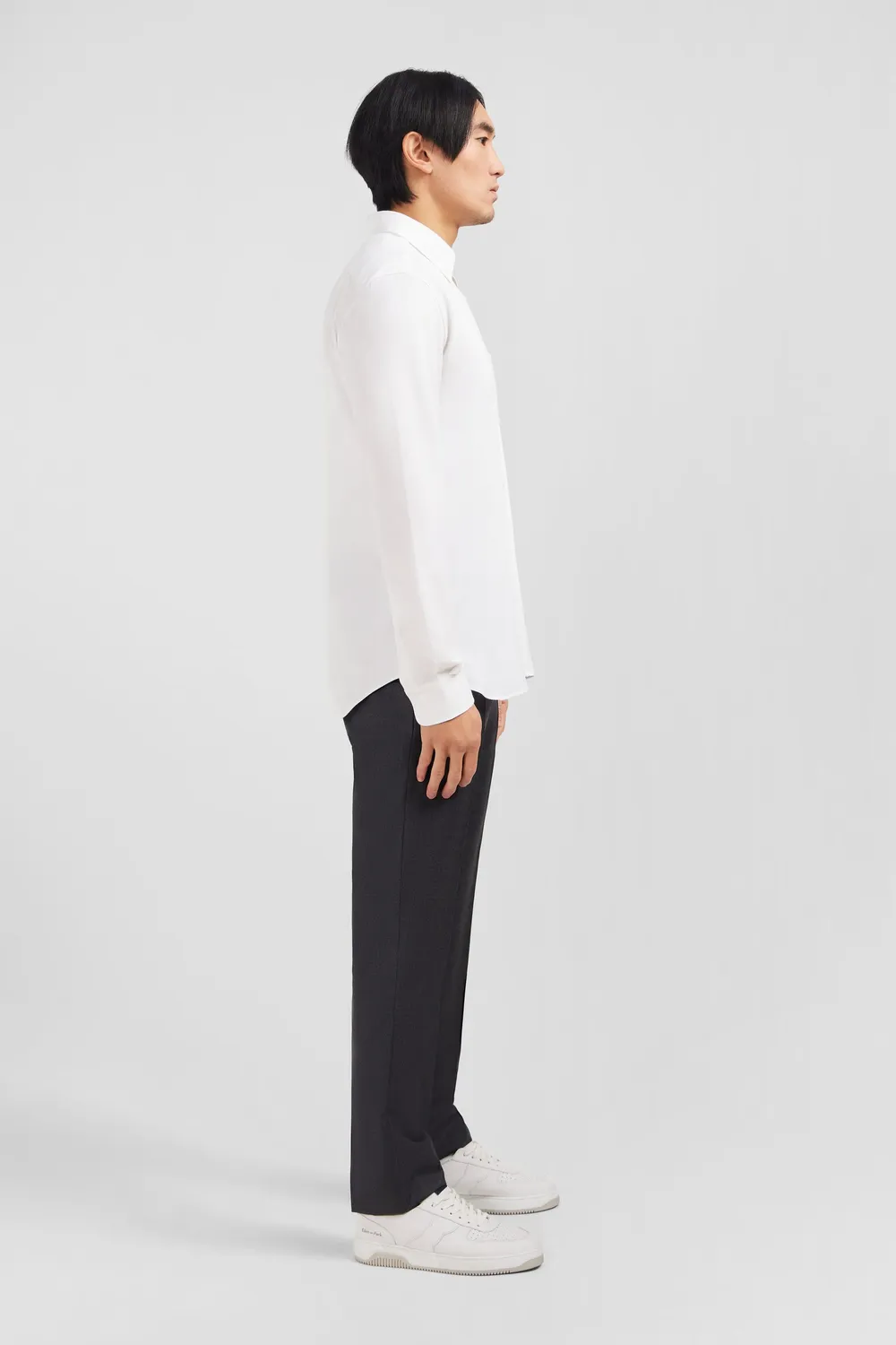 Eden Park chemise pinpoint blanc coton slim col boutonné