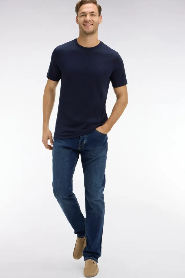 Eden Park t-shirt manches courtes bleu marine coton Pima