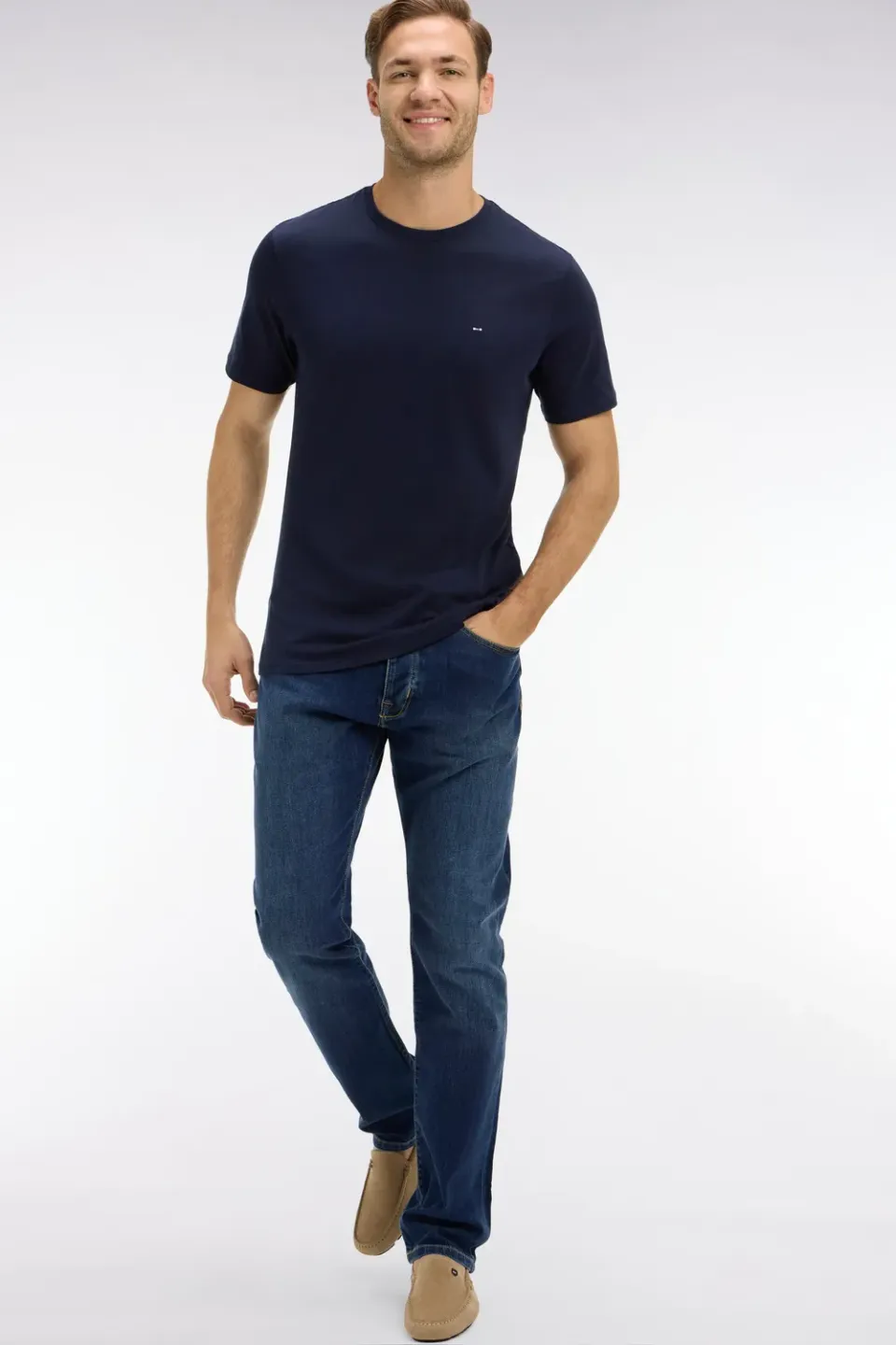 Eden Park t-shirt manches courtes bleu marine coton Pima
