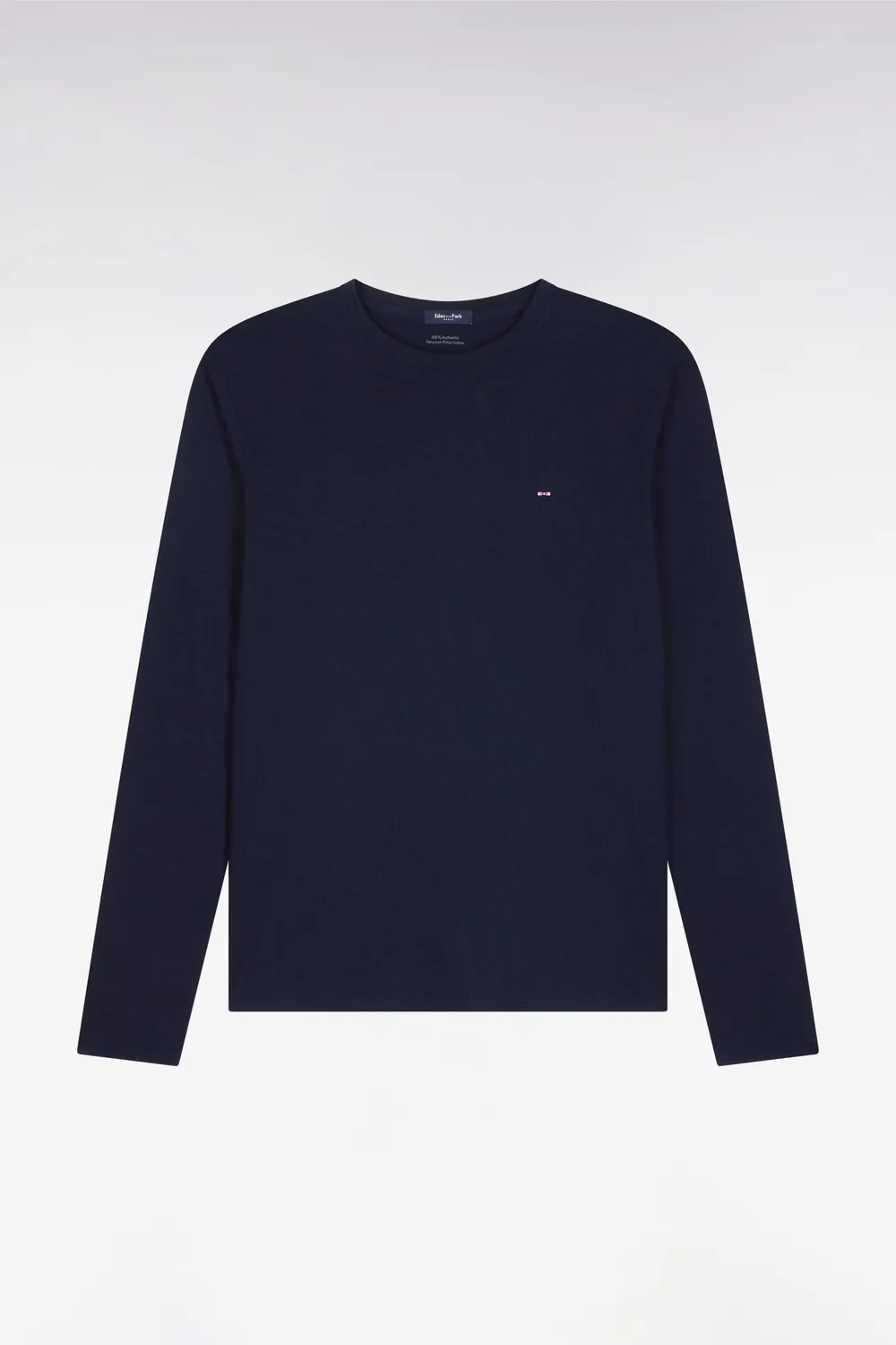 Eden Park t-shirt manches longues coton pima marine homme
