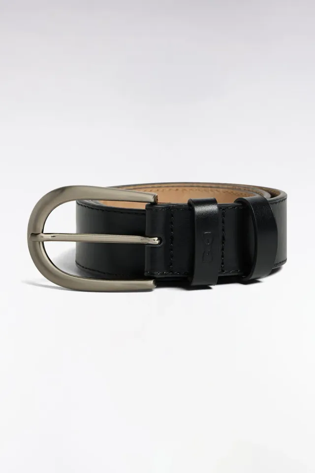 Eden Park Club Classique H26AHTCE0003 ceinture noire cuir lisse