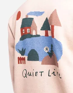 OLOW Quiet Life cardigan beige en coton mérinos
