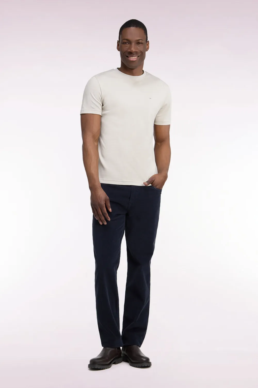 Eden Park Legend Rugby pantalon velours marine 5 poches droit