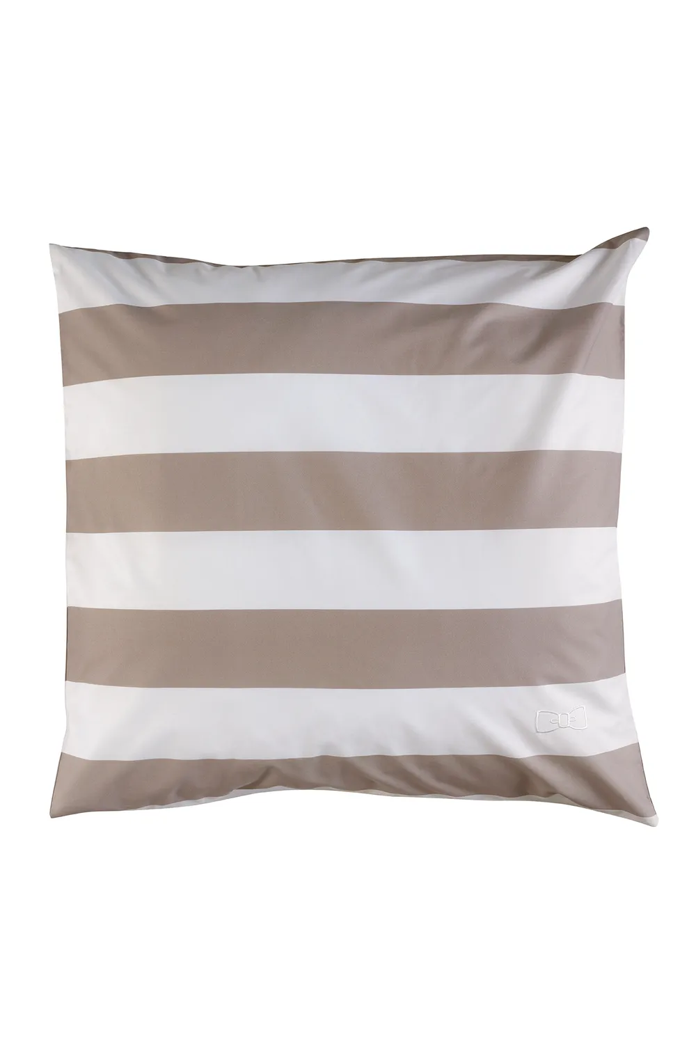 Eden Park 2 taies oreiller 65x65 beige rayures coton