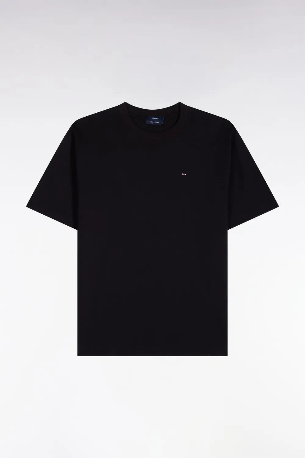 Eden Park t-shirt col rond noir coton mercerisé loose