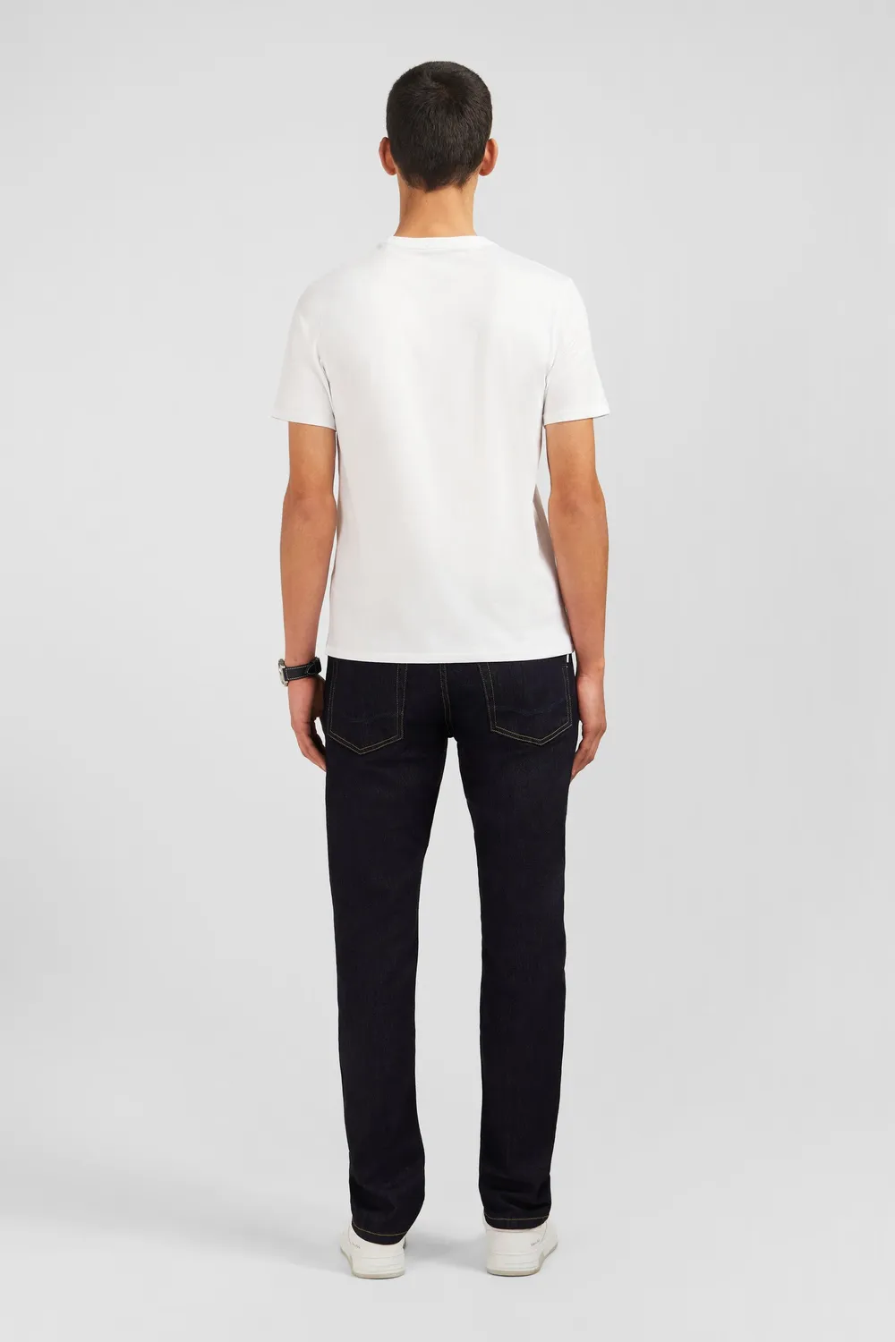 Eden Park t-shirt blanc col rond coton pima