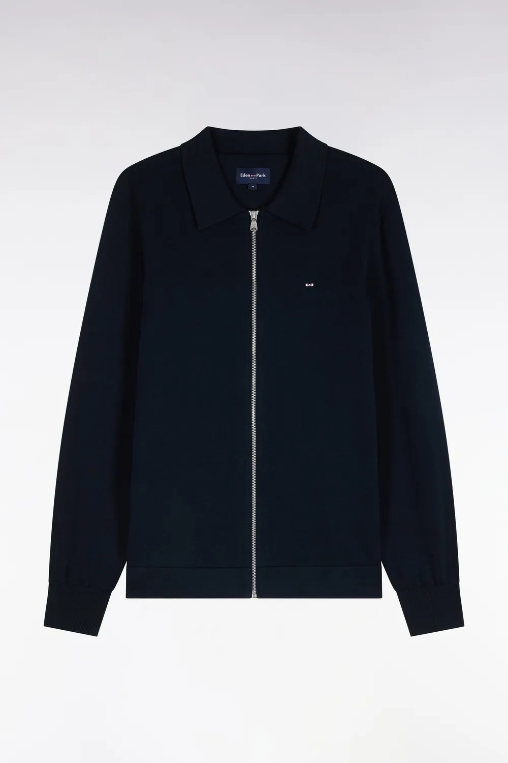 Eden Park Après-Match cardigan zippé marine coton viscose