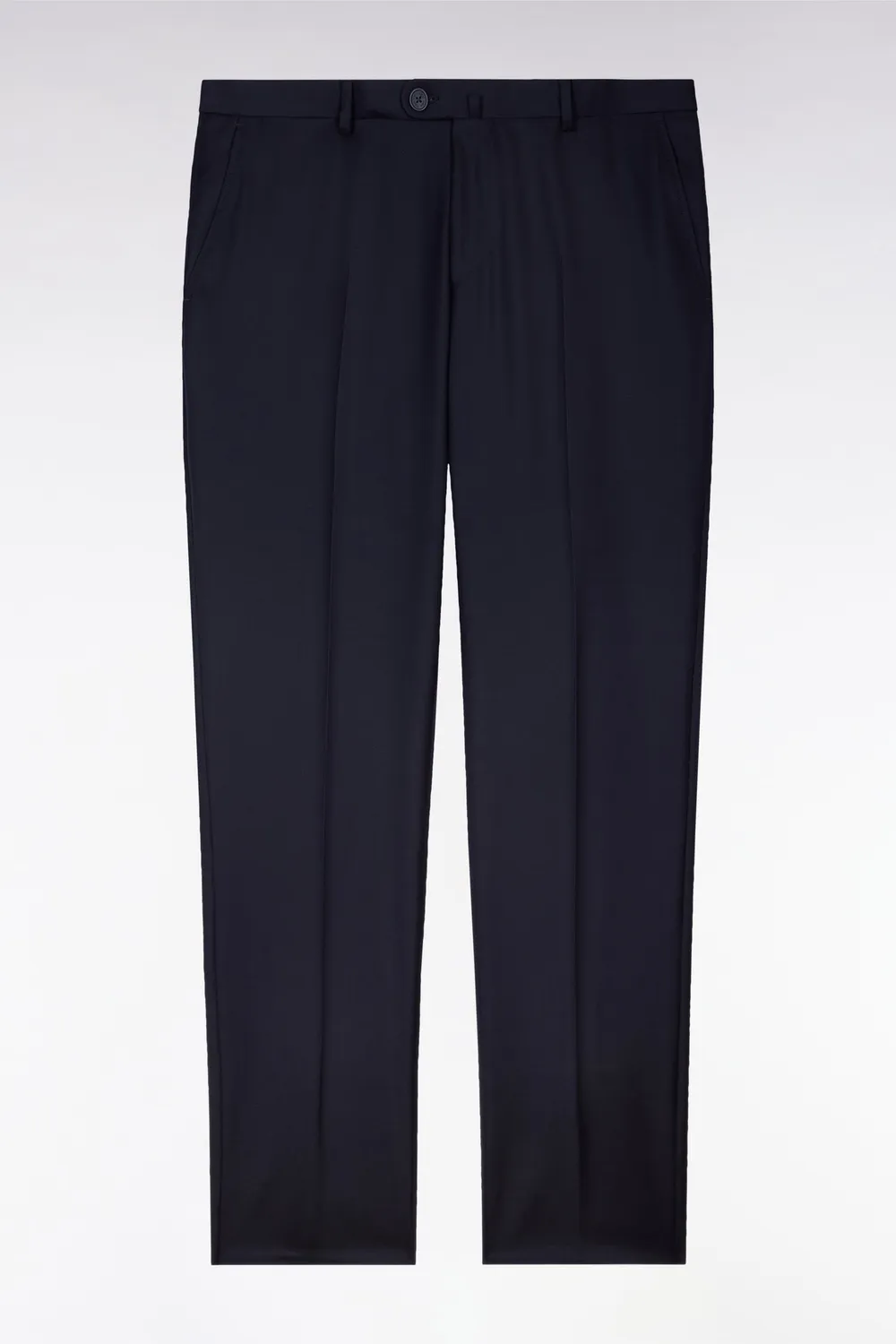 Eden Park PPPANPAE0010 pantalon laine bleu foncé slim plis