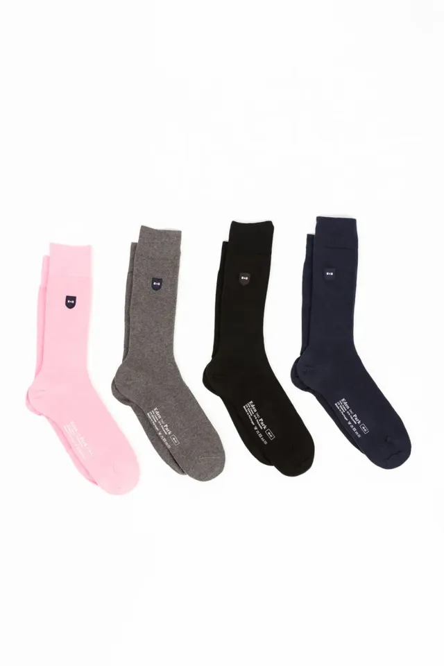 Eden Park chaussettes coton unies coffret 4 paires