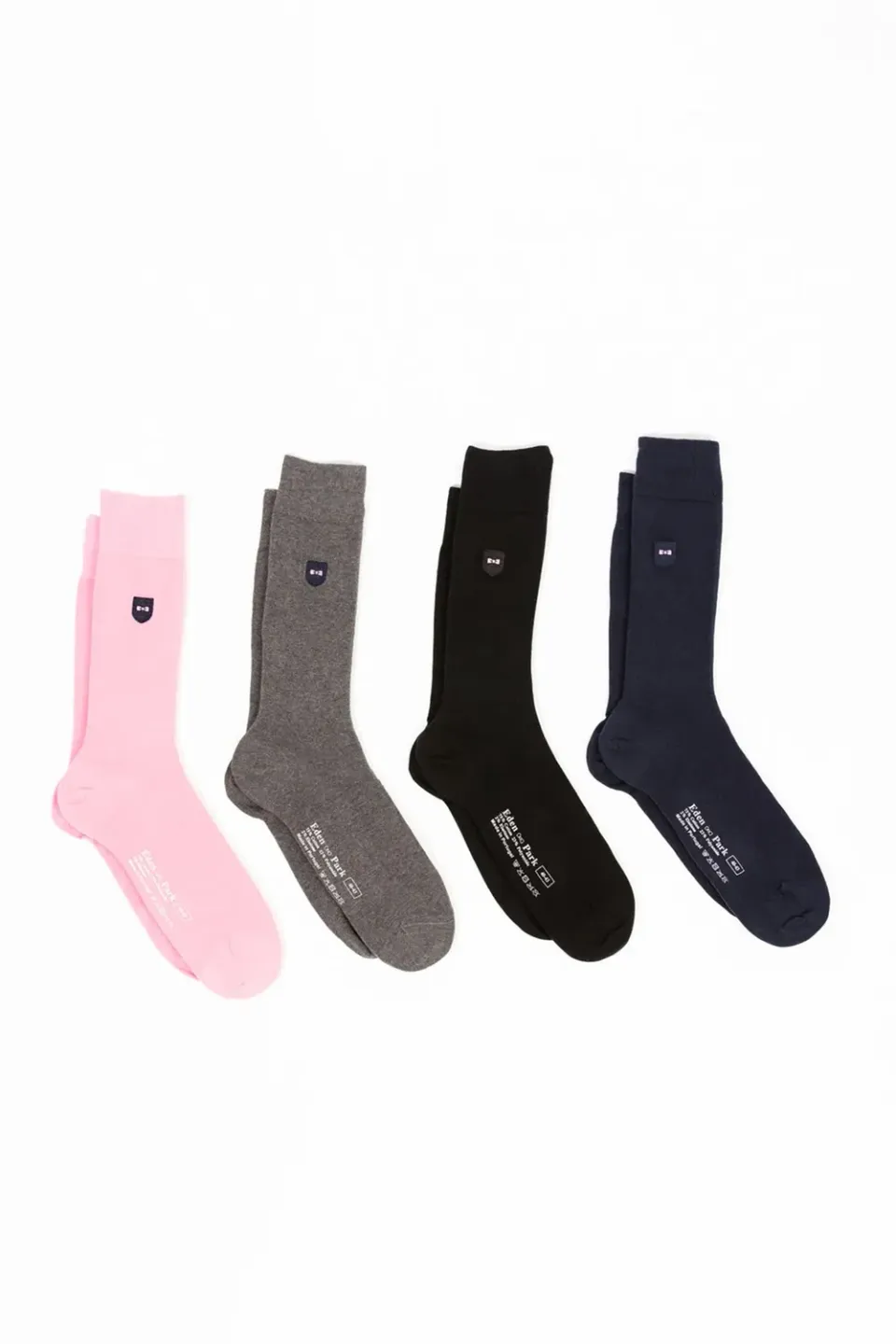 Eden Park chaussettes coton unies coffret 4 paires
