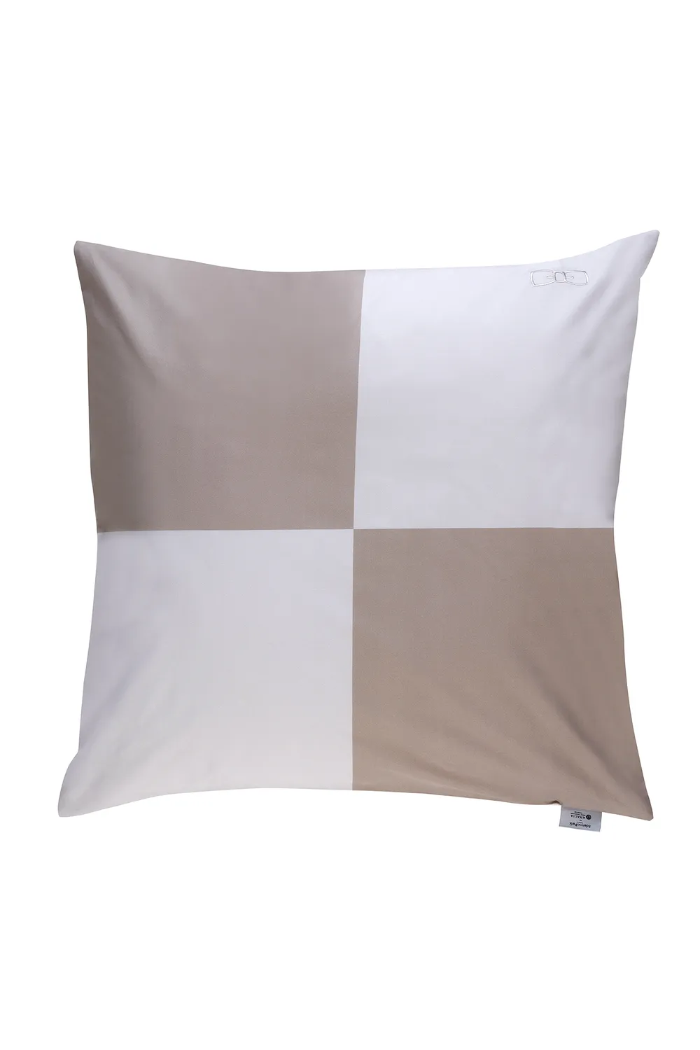 Eden Park 2 taies oreiller carrés percale grises 65x65 cm