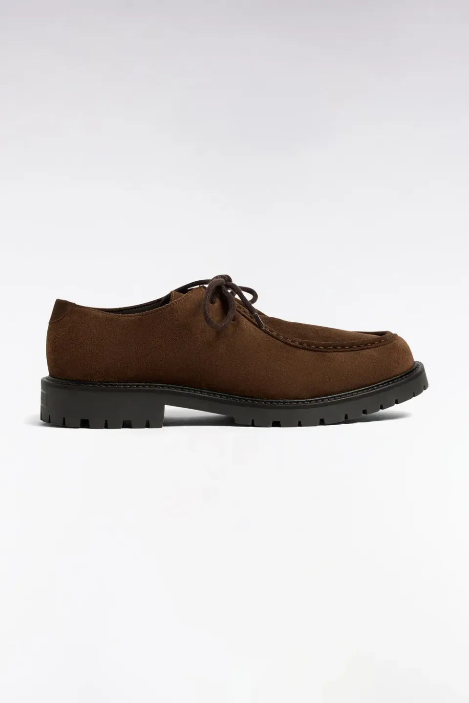 Eden Park Club derbies cuir suédé marron crantées