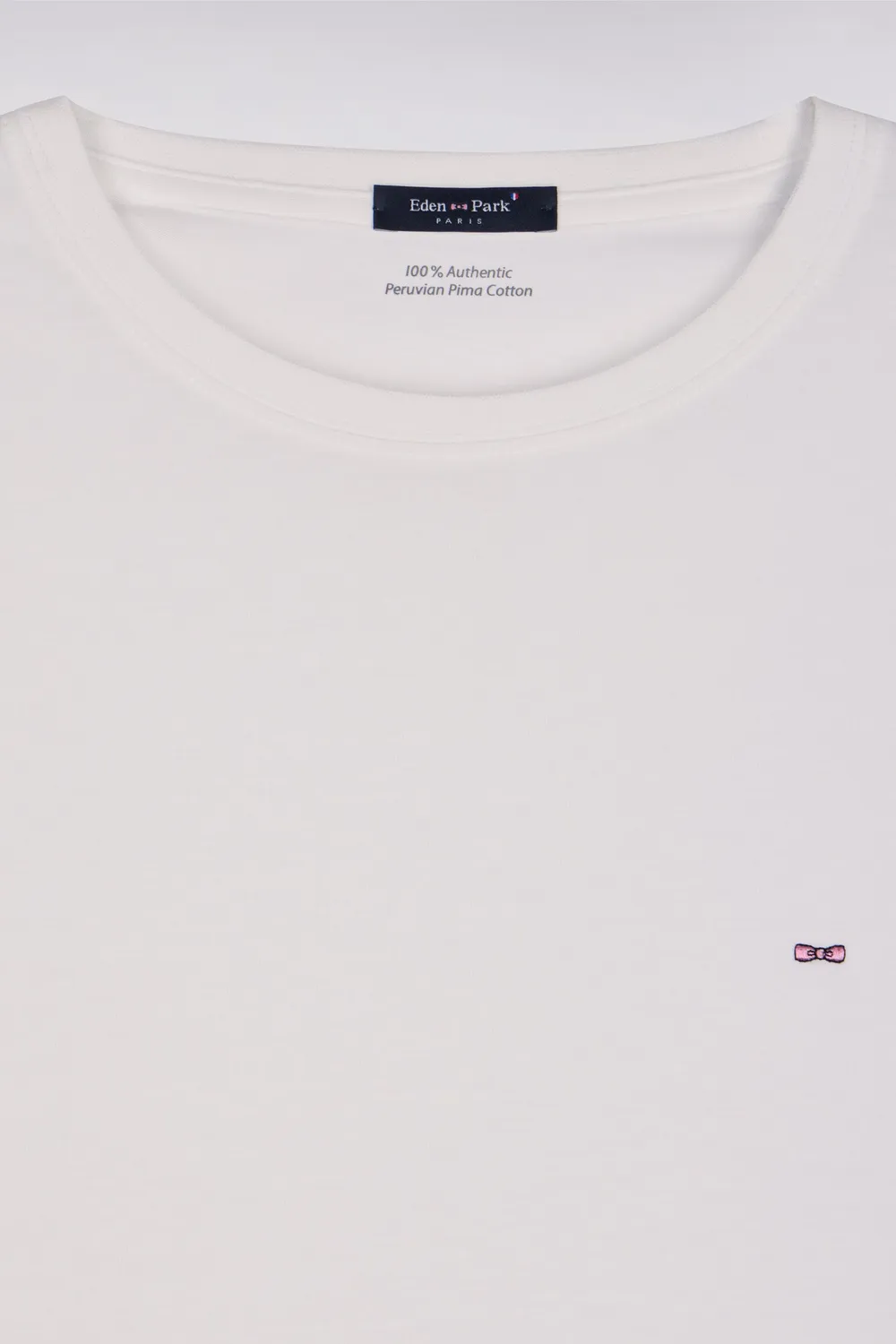 Eden Park t-shirt blanc manches longues coton pima