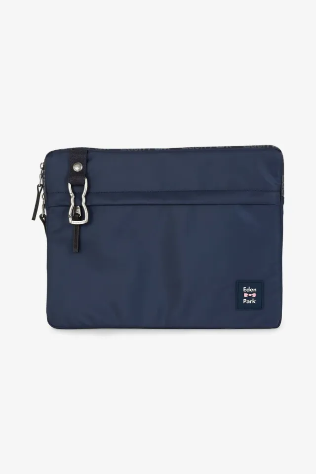 Eden Park pochette iPad bleu foncé polyester rembourrée