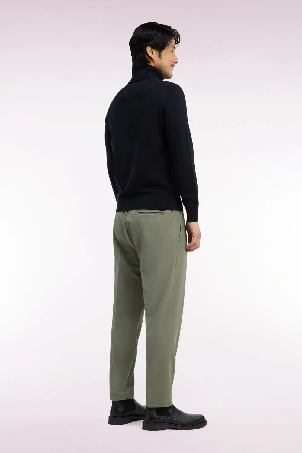 Eden Park Legend pantalon olive nylon stretch modern