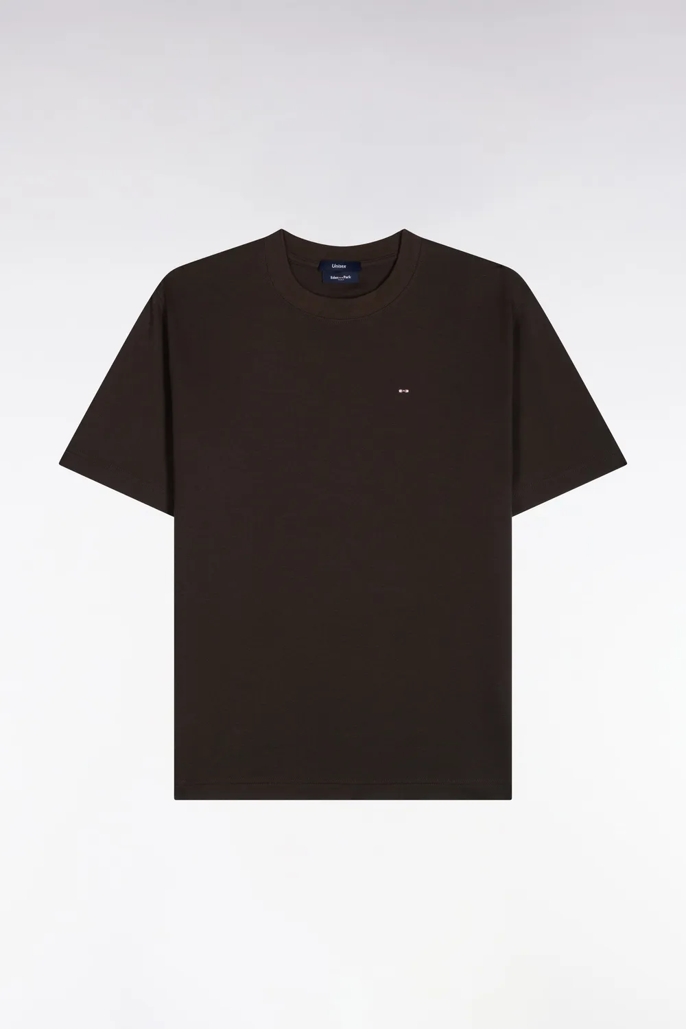 Eden Park T-shirt col rond kaki coupe loose coton mercerisé