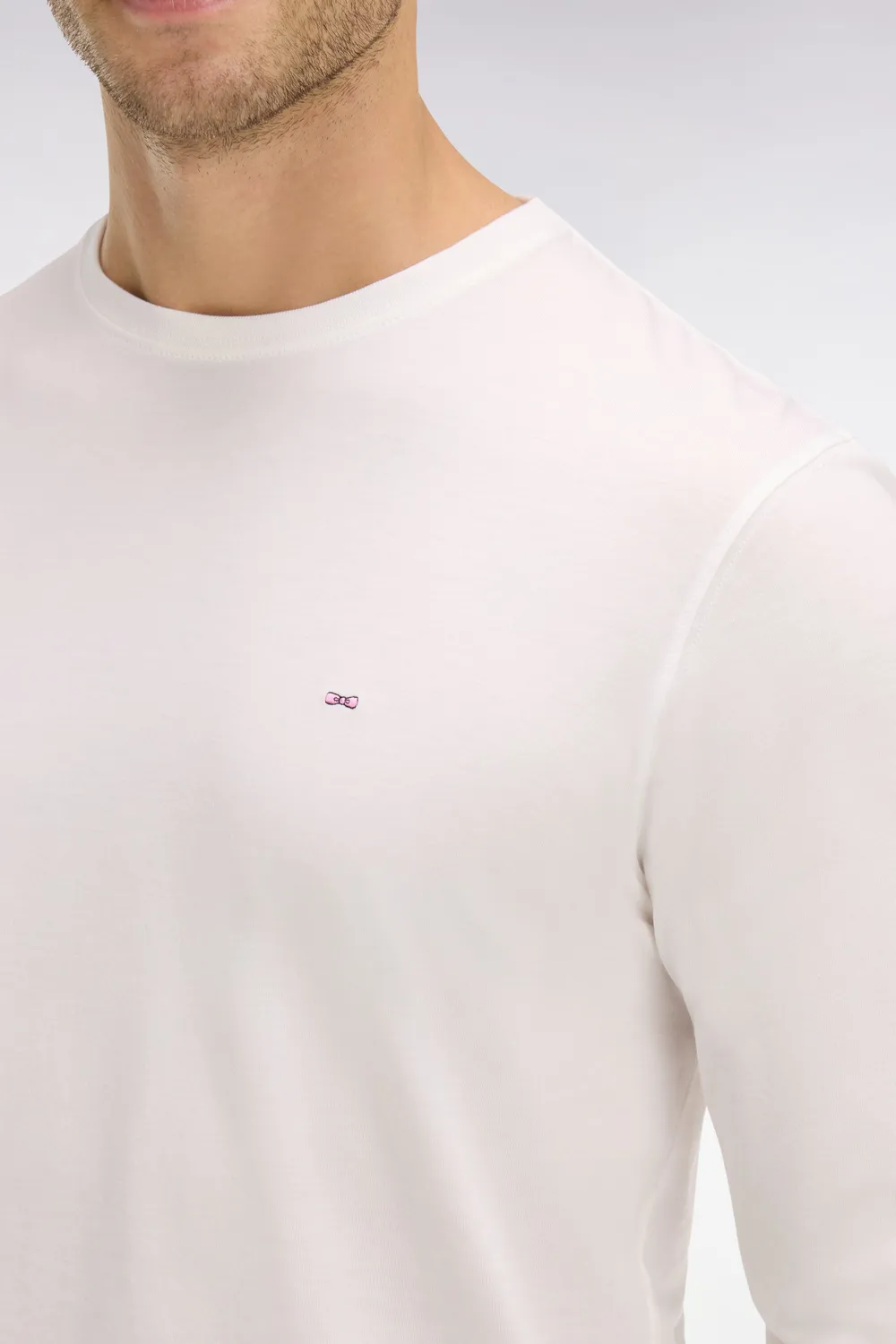 Eden Park t-shirt blanc manches longues coton pima