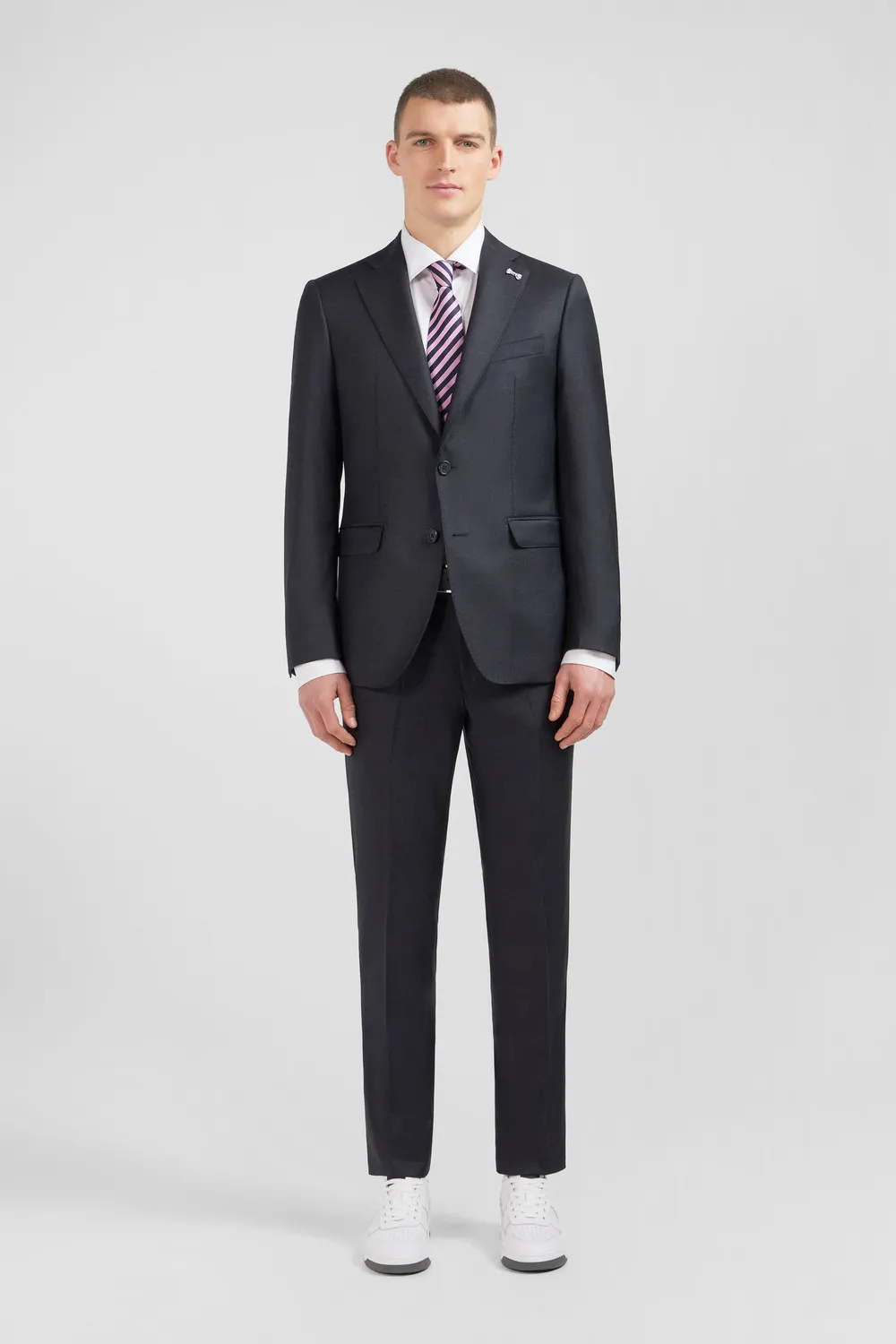 Eden Park costume regular homme laine gris foncé