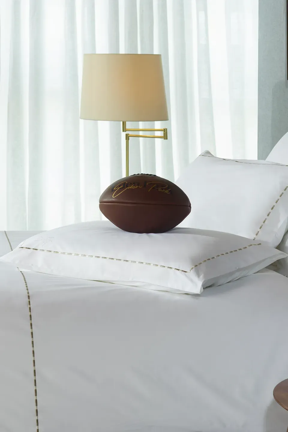 Eden Park 2 taies oreiller 75x50 percale coton blanc beige
