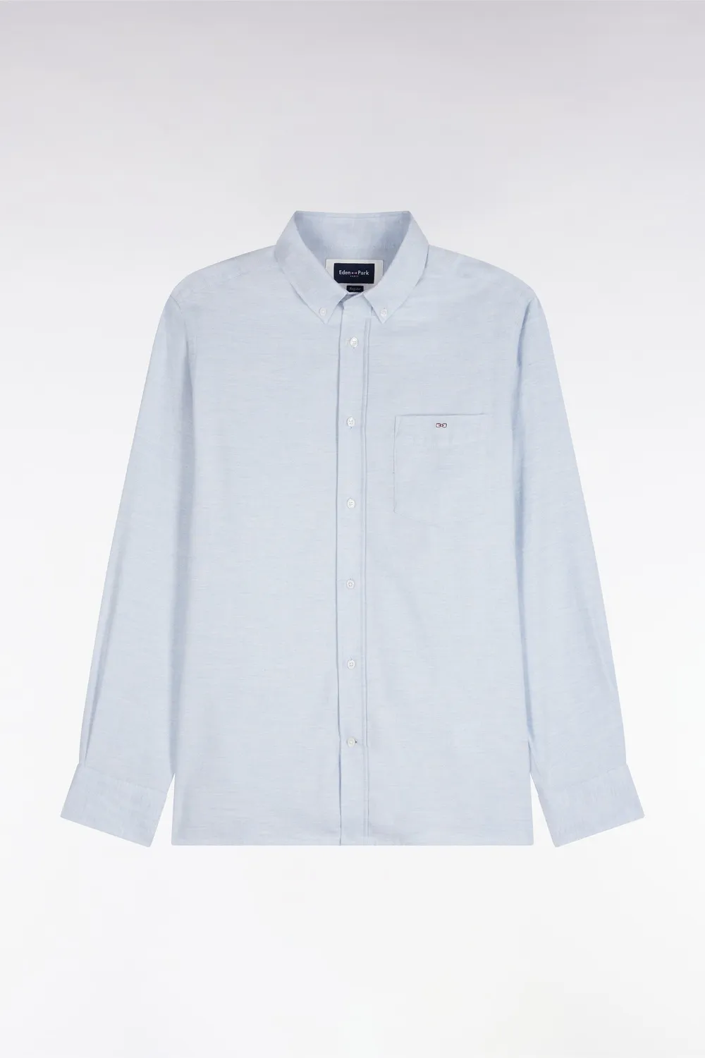 Eden Park Club Classique chemise coton gris coupe droite