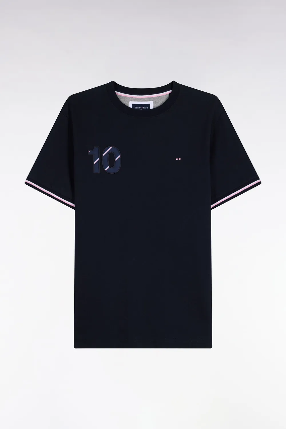 Eden Park t-shirt coton marine numéro 10 brodé