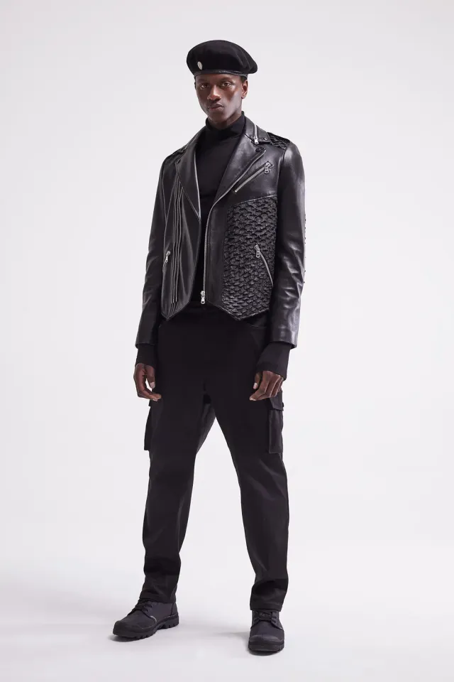 French Deal Cargo pantalon coton cuir