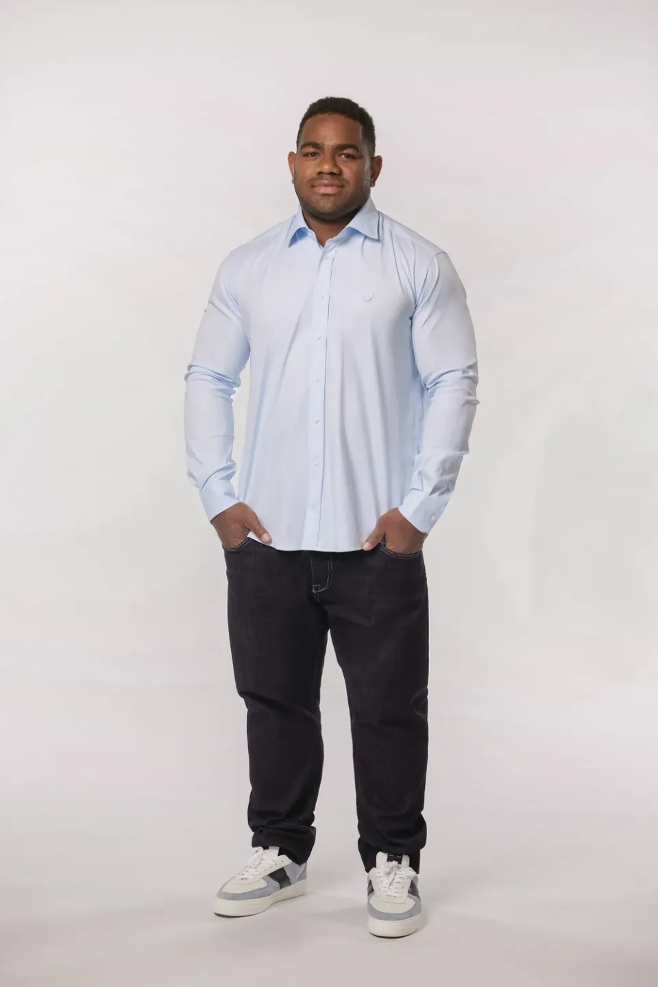 Eden Park x Racing 92 H25CHECL0098 chemise bleu ciel