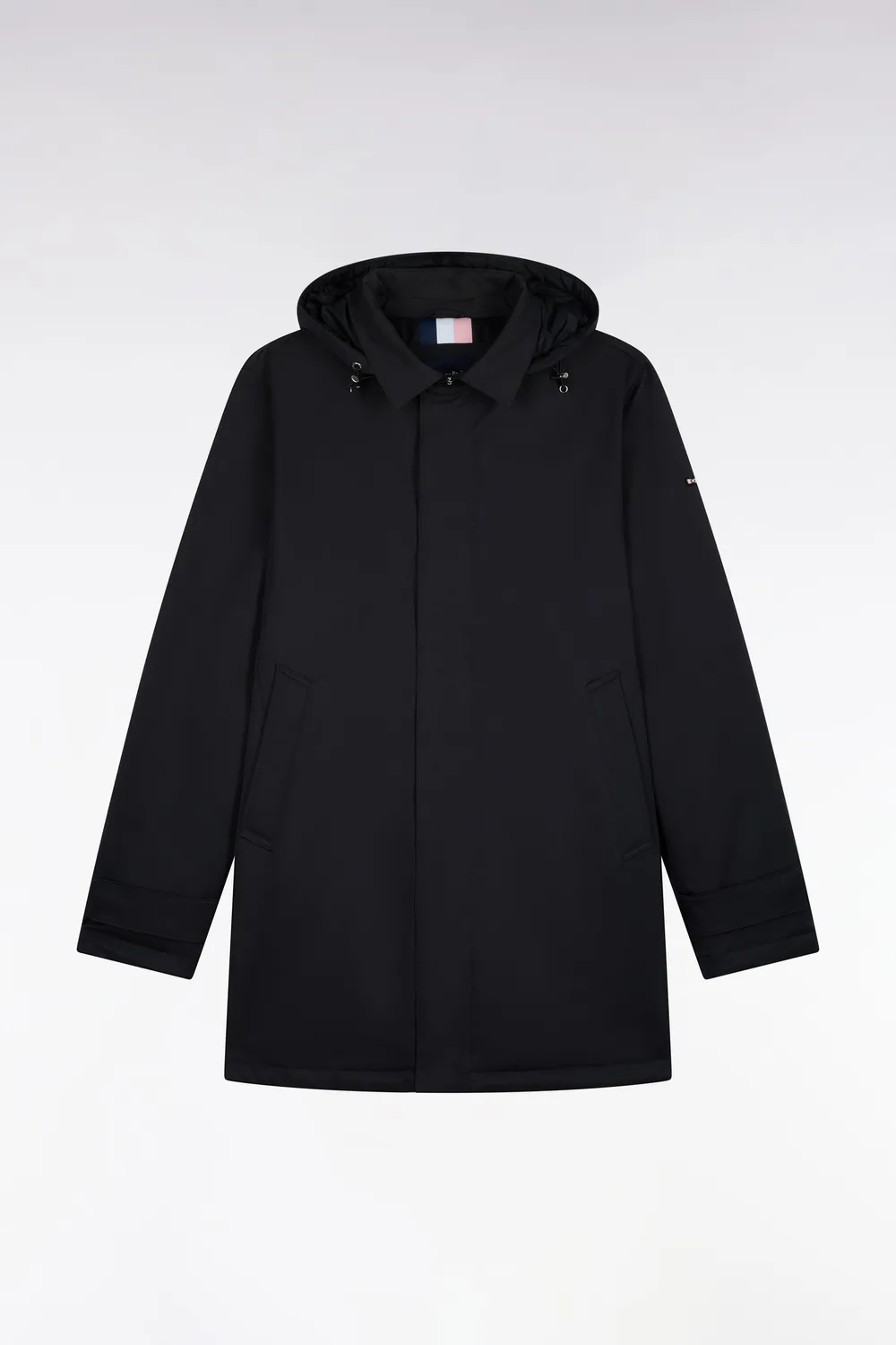 Eden Park imperméable nylon noir capuche amovible M